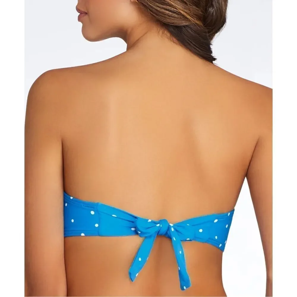 New. Coco Reef 36/38D blue polka dot five way bikini top.